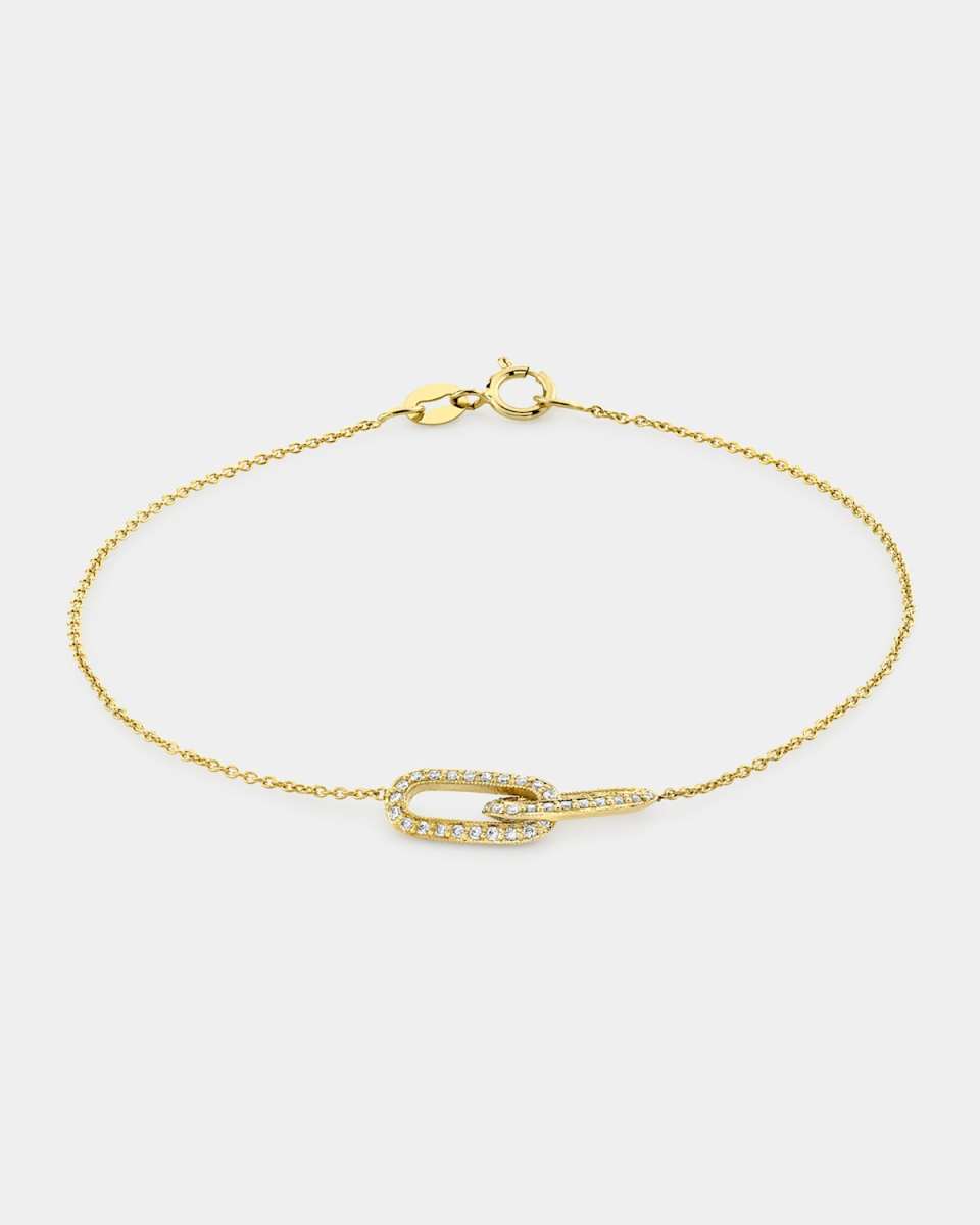 One-Sided Pave Linked Bracelet